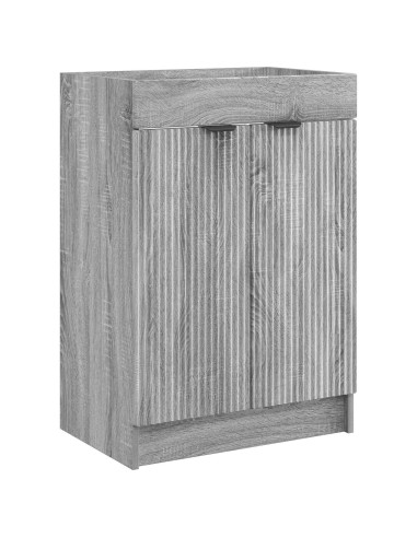 Set di mobili per il bagno Sonoma grigio 78,5 x 37,5 x 81 cm
