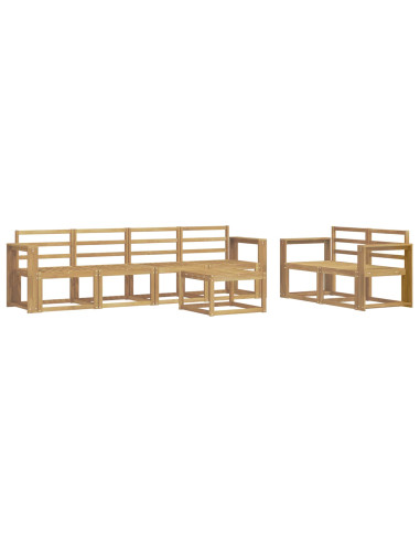 Set di divani da esterno 7 pcs Bianco 59 x 59 x 37 cm