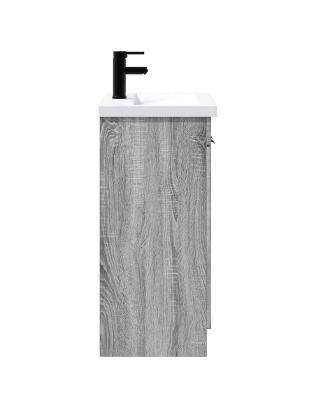 Set di mobili per il bagno Sonoma grigio 78,5 x 37,5 x 81 cm