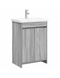 Set di mobili per il bagno Sonoma grigio 81 x 40 x 84,5 cm