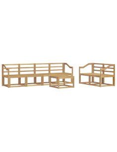 Set di divani da esterno 7 pcs Bianco 59 x 59 x 37 cm 2