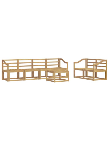 Set di divani da esterno 7 pcs Bianco 59 x 59 x 37 cm