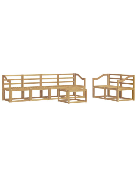 Set di divani da esterno 7 pcs Bianco 59 x 59 x 37 cm