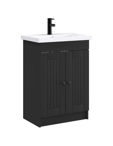 Set di mobili per il bagno Nero 56 x 37,5 x 81 cm