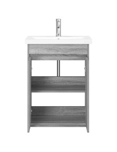 Set di mobili per il bagno Sonoma grigio 61 x 40 x 84,5 cm 2
