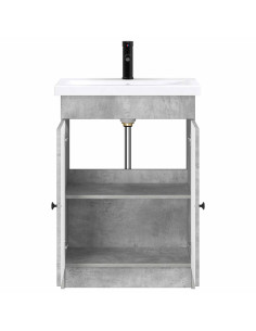 Set di mobili per il bagno Grigio Cemento 56 x 37,5 x 81 cm 2