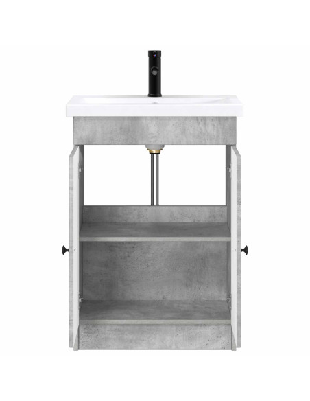 Set di mobili per il bagno Grigio Cemento 56 x 37,5 x 81 cm