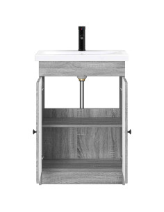 Set di mobili per il bagno Sonoma grigio 78,5 x 37,5 x 81 cm 2
