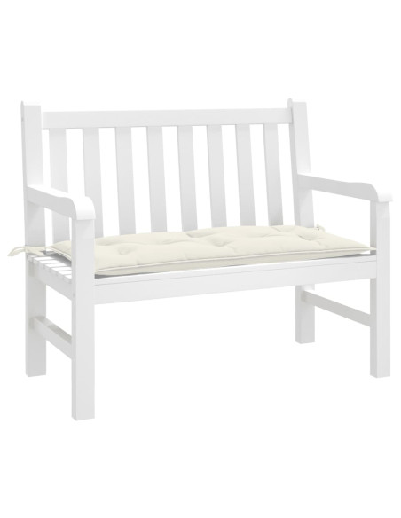 Cuscino Panca Giardino Crema Mélange 100x50x7 cm Tessuto