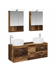Set di mobili per il bagno 5 pcs Legno antico