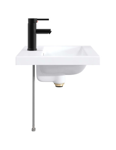 Lavabo da bagno Nero Opaco 61 x 40 x 16,5 cm Metallo