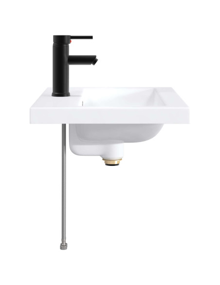 Lavabo da bagno Nero Opaco 61 x 40 x 16,5 cm Metallo