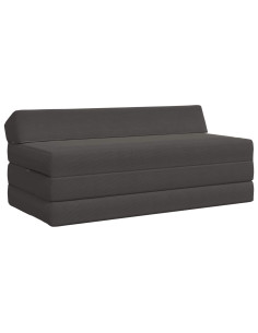 Divano Letto Pieghevole Grigio Scuro 120 x 60 x 49 cm Tessuto