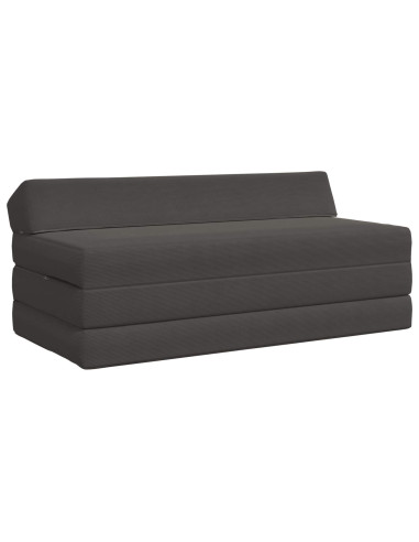 Divano Letto Pieghevole Grigio Scuro 120 x 60 x 49 cm Tessuto