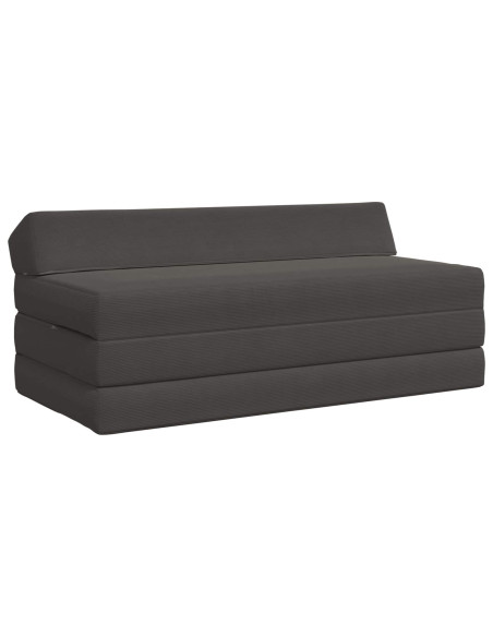 Divano Letto Pieghevole Grigio Scuro 120 x 60 x 49 cm Tessuto