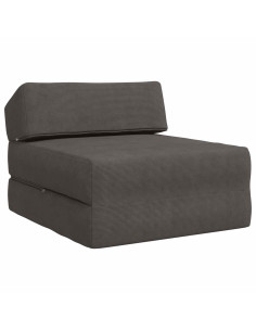 Divano Letto Pieghevole Grigio Scuro 60 x 70 x 41 cm Tessuto