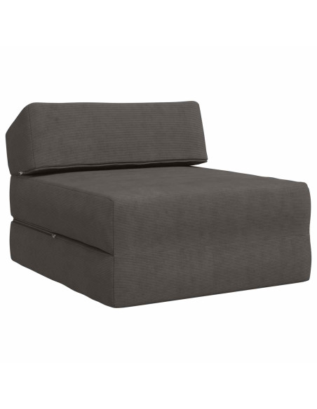 Divano Letto Pieghevole Grigio Scuro 60 x 70 x 41 cm Tessuto