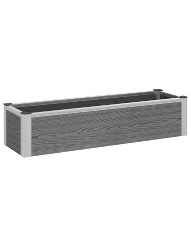 Letto rialzato da giardino Grigio 100 x 30 x 22 cm