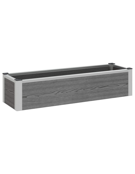 Letto rialzato da giardino Grigio 100 x 30 x 22 cm
