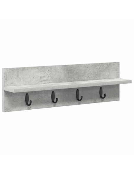 Appendiabiti a muro Grigio cemento 60 x 10,5 x 18 cm