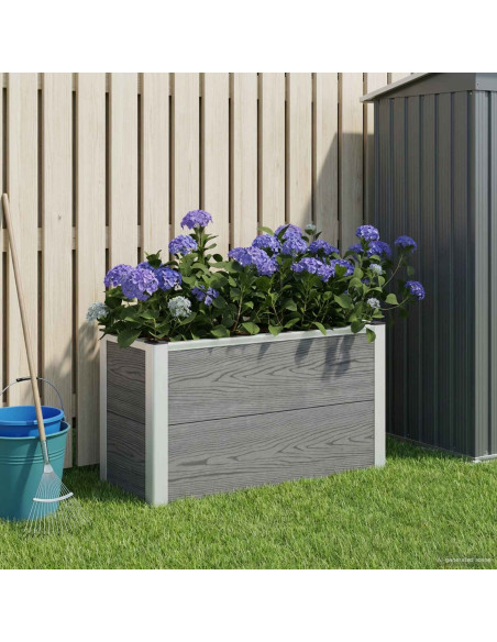 Letto rialzato da giardino Grigio 75 x 30 x 22 cm