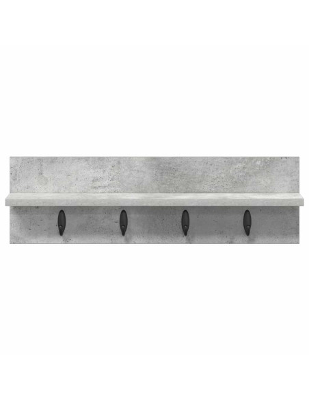 Appendiabiti a muro Grigio cemento 60 x 10,5 x 18 cm