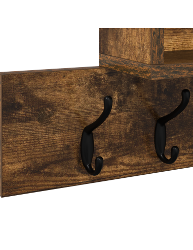 Appendiabiti a muro Rovere fumé 100 x 12 x 43,5 cm