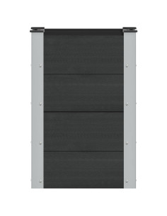 Letto rialzato da giardino Nero 50 x 30 x 72 cm 2