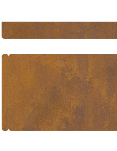 Bordura per Prato 4 pcs Ruggine 450 x 0,05 x 10 cm