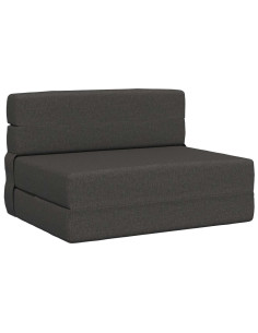Divano Letto Pieghevole Grigio Scuro 70 x 72 x 60 cm Tessuto