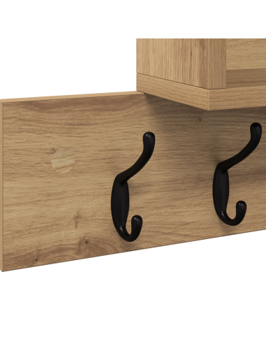 Appendiabiti a muro Rovere artigianale 100 x 12 x 43,5 cm