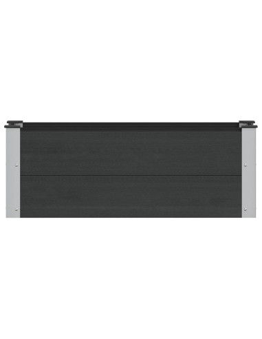 Letto rialzato da giardino Nero 100 x 30 x 36 cm