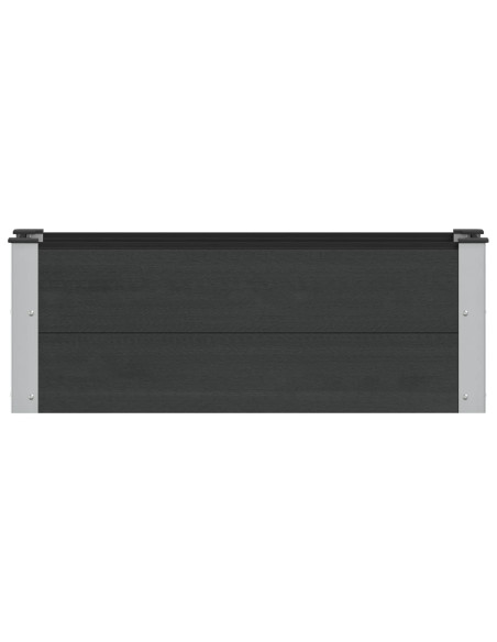 Letto rialzato da giardino Nero 100 x 30 x 36 cm