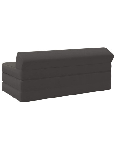 Divano Letto Pieghevole Grigio Scuro 120 x 60 x 49 cm Tessuto