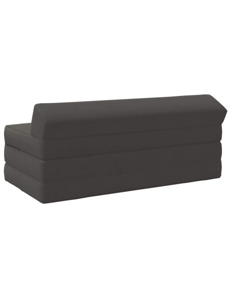 Divano Letto Pieghevole Grigio Scuro 120 x 60 x 49 cm Tessuto
