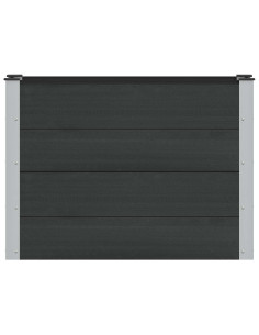 Letto rialzato da giardino Nero 100 x 30 x 72 cm 2