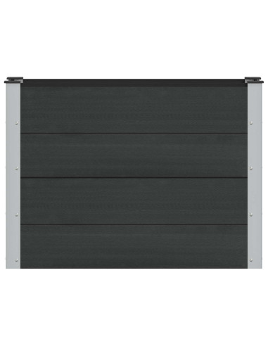 Letto rialzato da giardino Nero 100 x 30 x 72 cm