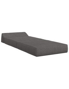 Divano Letto Pieghevole Grigio Scuro 60 x 70 x 41 cm Tessuto 2