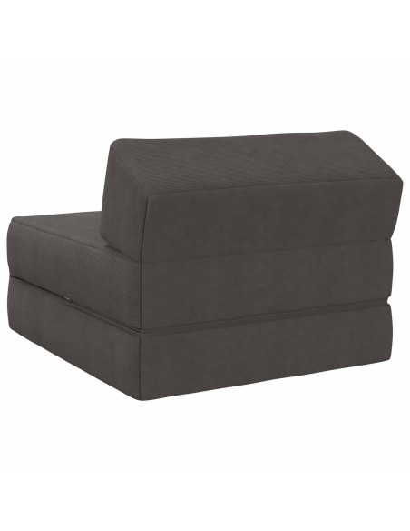 Divano Letto Pieghevole Grigio Scuro 60 x 70 x 41 cm Tessuto
