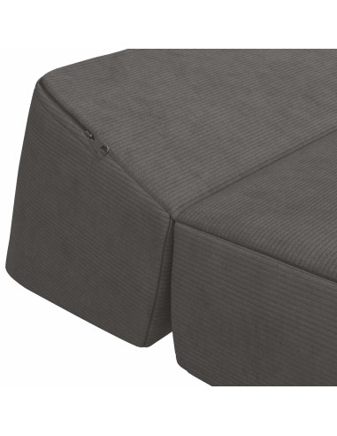 Divano Letto Pieghevole Grigio Scuro 60 x 70 x 41 cm Tessuto