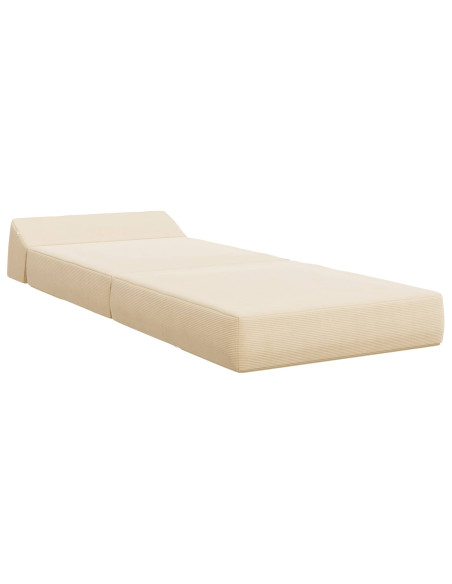 Divano Letto Pieghevole Crema 60 x 70 x 41 cm Tessuto