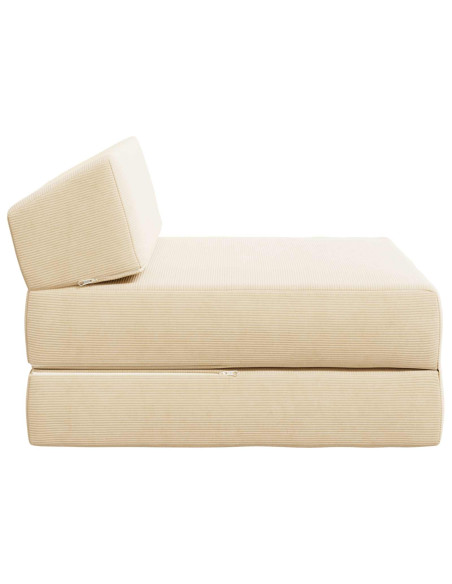 Divano Letto Pieghevole Crema 60 x 70 x 41 cm Tessuto