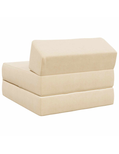 Divano Letto Pieghevole Crema 60 x 70 x 41 cm Tessuto