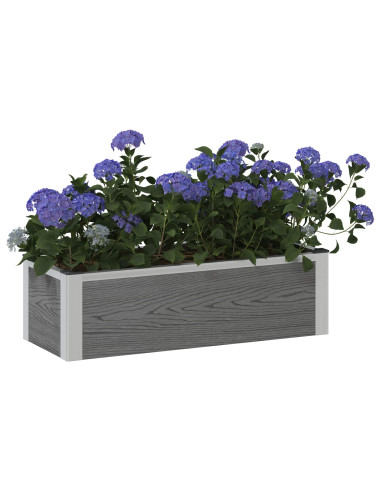 Letto rialzato da giardino Grigio 75 x 30 x 22 cm
