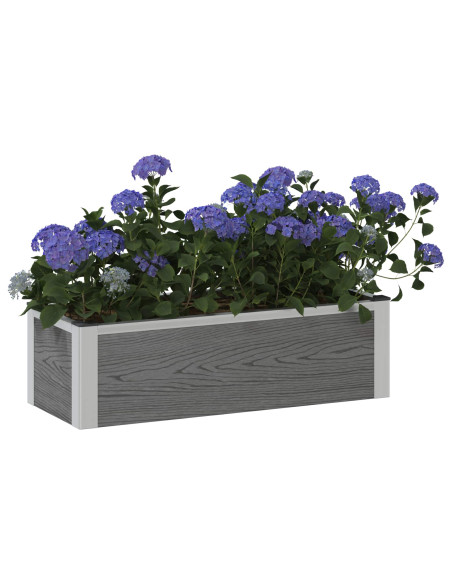 Letto rialzato da giardino Grigio 75 x 30 x 22 cm