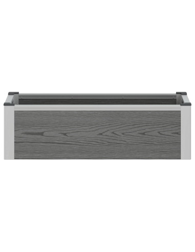 Letto rialzato da giardino Grigio 75 x 30 x 22 cm