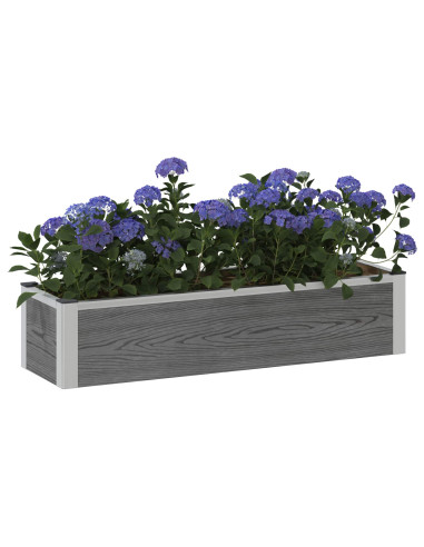 Letto rialzato da giardino Grigio 100 x 30 x 22 cm