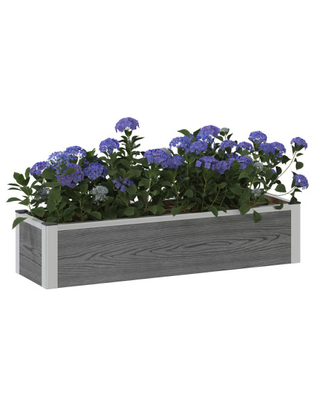 Letto rialzato da giardino Grigio 100 x 30 x 22 cm