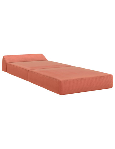 Divano Letto Pieghevole Rosso Arancio 60 x 70 x 41 cm Tessuto