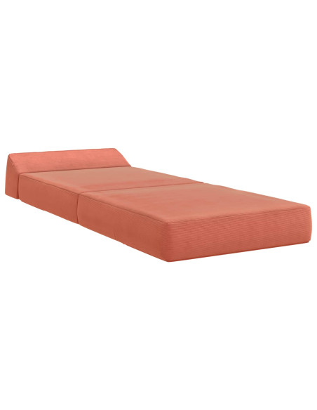 Divano Letto Pieghevole Rosso Arancio 60 x 70 x 41 cm Tessuto
